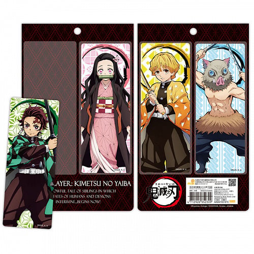 Demon Slayer: Kimetsu No Yaiba Silver Foil Bookmark Set - Design A 